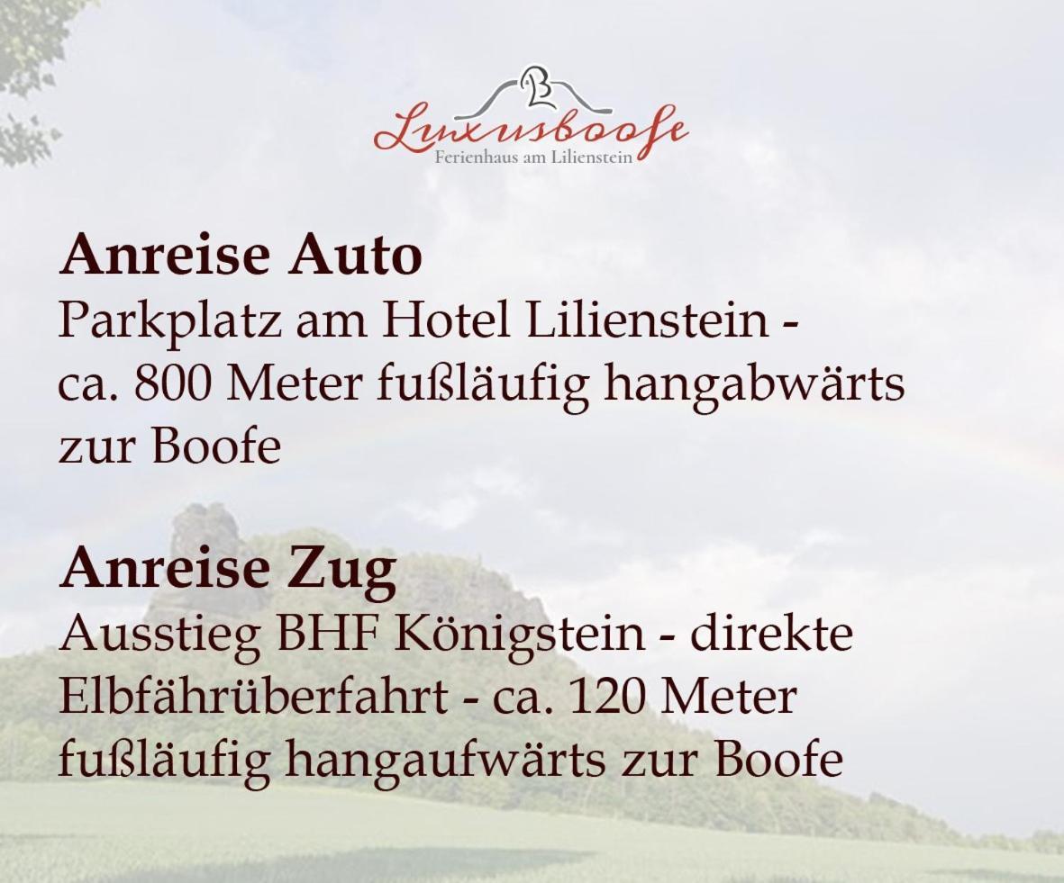 Luxusboofe - Ferienhaus Am Lilienstein Königstein Exterior foto